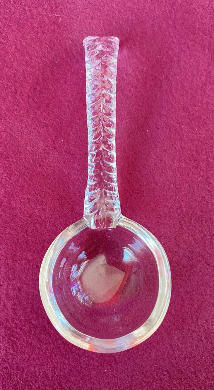VTG Duncan Miller Canterbury Art Deco Spoon Clear Depression Glass Swirl Ladle